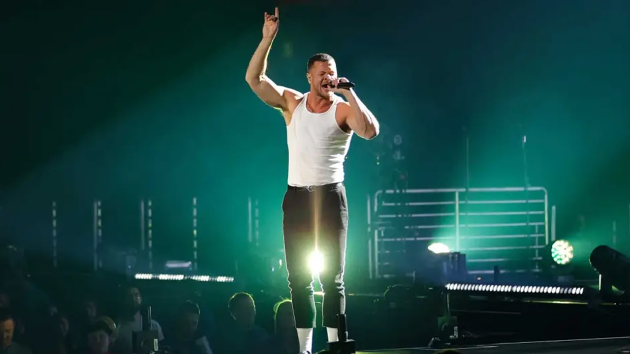 Imagine Dragons Support Striking Netflix Writers With Picket Line Mini-Concert-min