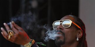 blinged out snoop dog smoking