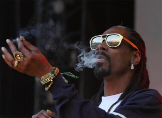 blinged out snoop dog smoking