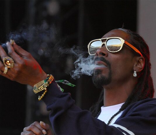 blinged out snoop dog smoking