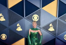 Gem Auset on Grammy Awards Red Carpet