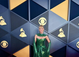 Gem Auset on Grammy Awards Red Carpet